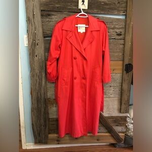 Vintage London Fog Size 10M Coral Spring Trench Coat
